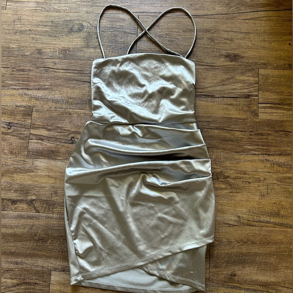 Cute satin mini Dress☁️🖤